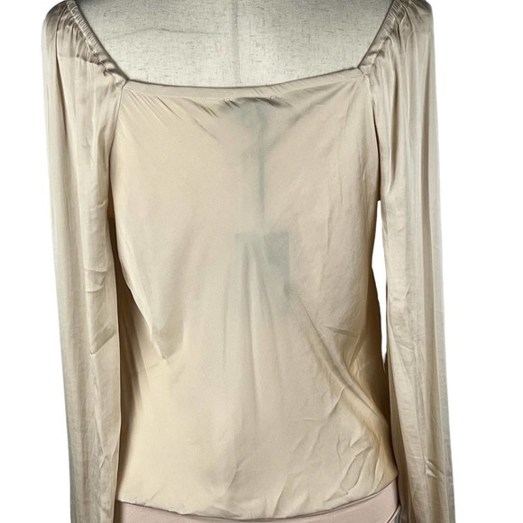 PAIGE ANDREYA SATIN LONG SLEEVE‎ THONG BODYSUIT NWT WOMEN'S SIZE MEDIUM - Picture 8 of 16